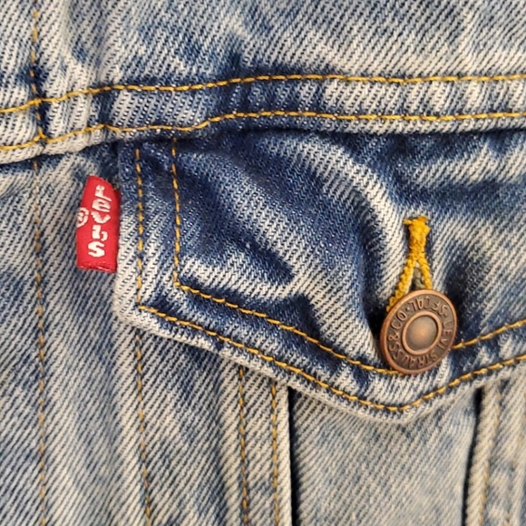 Levi's blue boyfriend trucker jacket SZM - Picture 8 of 16
